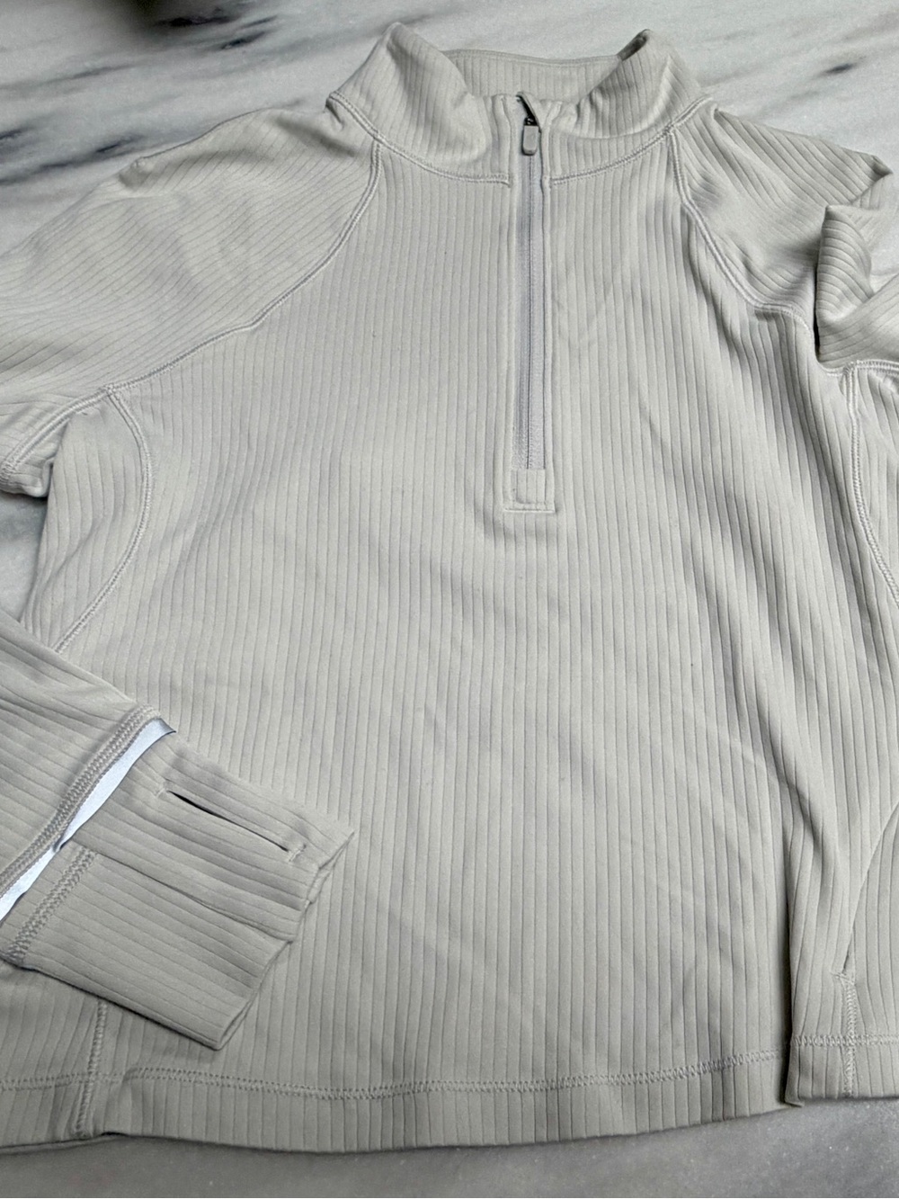 lululemon Light Vapor  Ribbed Crop Top